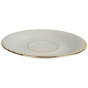 [458164372] Untertasse Goldrand 14,8 cm Winterling Marktleuthen Elfenbein Bavaria gebraucht - gut Bild 2