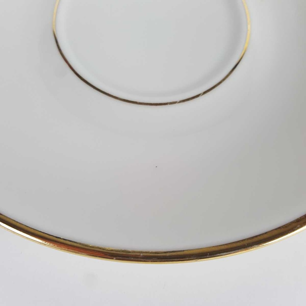 [458164372] Untertasse Goldrand 14,8 cm Winterling Marktleuthen Elfenbein Bavaria gebraucht - gut Bild 4