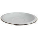 [458164374] Untertasse Goldrand 16,1 cm Burg Lindau Weiß gebraucht - gut Bild 2