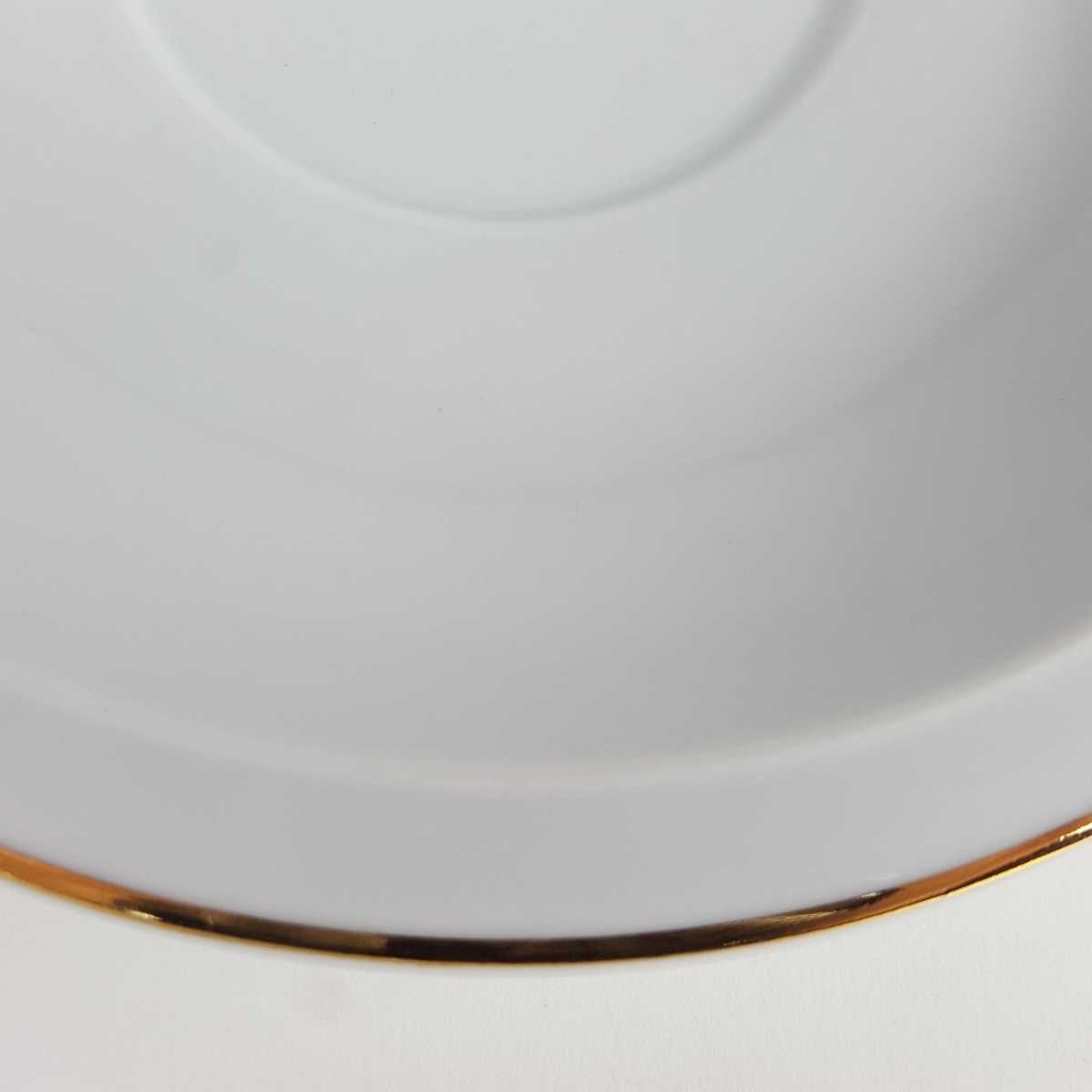 [458164374] Untertasse Goldrand 16,1 cm Burg Lindau Weiß gebraucht - gut Bild 3