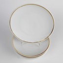 [2119162] 6er Set Kuchenteller Dessertteller Goldrand 19,1 cm Bavaria Weiß gebraucht - gut Bild 2