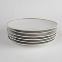 [2119162] 6er Set Kuchenteller Dessertteller Goldrand 19,1 cm Bavaria Weiß gebraucht - gut Bild 3