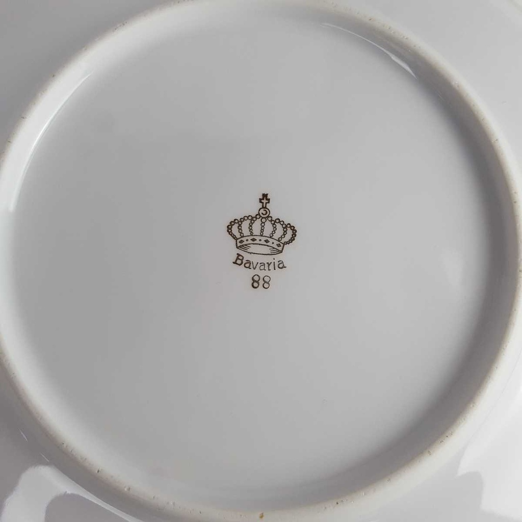 [2119162] 6er Set Kuchenteller Dessertteller Goldrand 19,1 cm Bavaria Weiß gebraucht - gut Bild 7