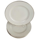 [2119163] 5er Set Kuchenteller Dessertteller Goldrand 19,3 cm Hutschenreuther elfenbein Beige gebraucht - akzeptabel Bild 2