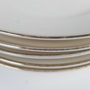 [2119163] 5er Set Kuchenteller Dessertteller Goldrand 19,3 cm Hutschenreuther elfenbein Beige gebraucht - akzeptabel Bild 4