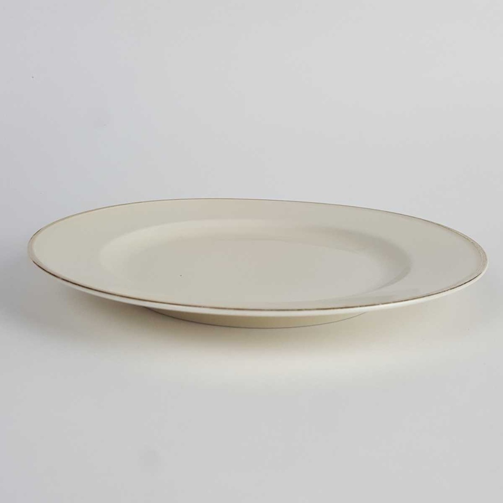 [2119163] 5er Set Kuchenteller Dessertteller Goldrand 19,3 cm Hutschenreuther elfenbein Beige gebraucht - akzeptabel Bild 6