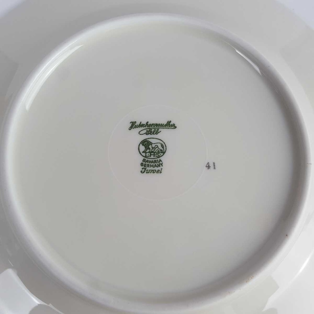 [2119163] 5er Set Kuchenteller Dessertteller Goldrand 19,3 cm Hutschenreuther elfenbein Beige gebraucht - akzeptabel Bild 7