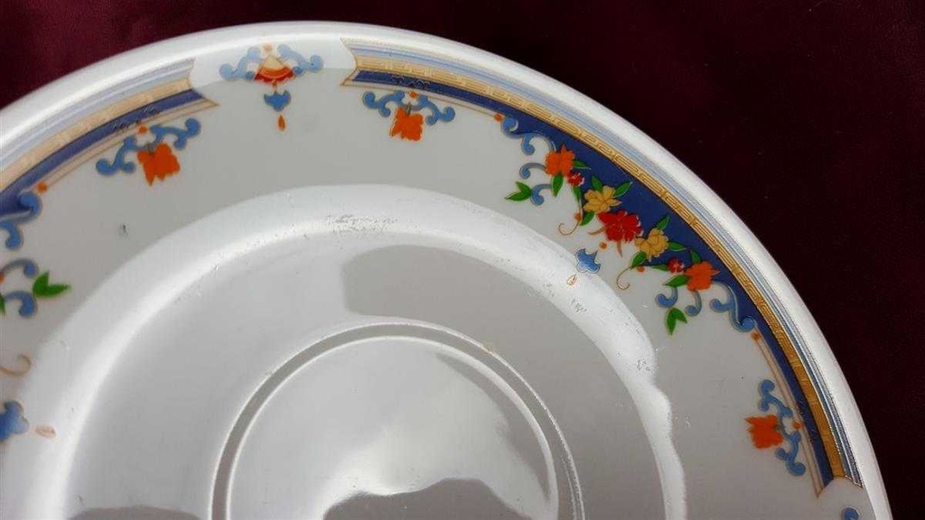 [2119165] 6er Set Untertasse Kaffeetasse mit 15 cm China Pearl Bunte Blumen gebraucht - gut Bild 4