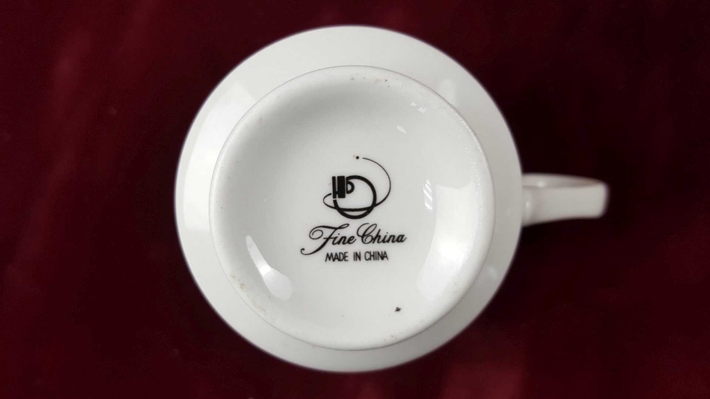 [2119165] 6er Set Untertasse Kaffeetasse mit 15 cm China Pearl Bunte Blumen gebraucht - gut Bild 6