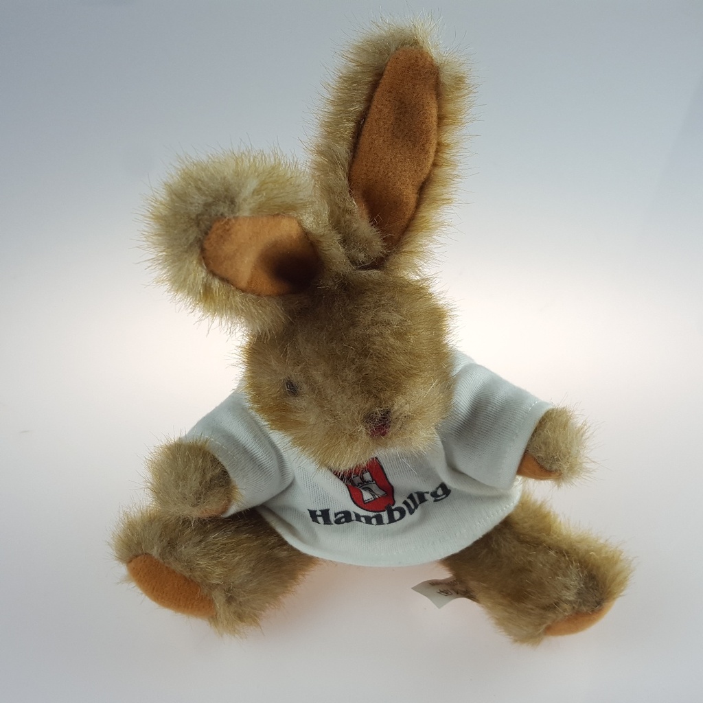 [458164391] Schneider Hase Kuscheltier Stofftier T-Shirt Hamburg Wappen Souvenir H 24,8 cm Bild 2