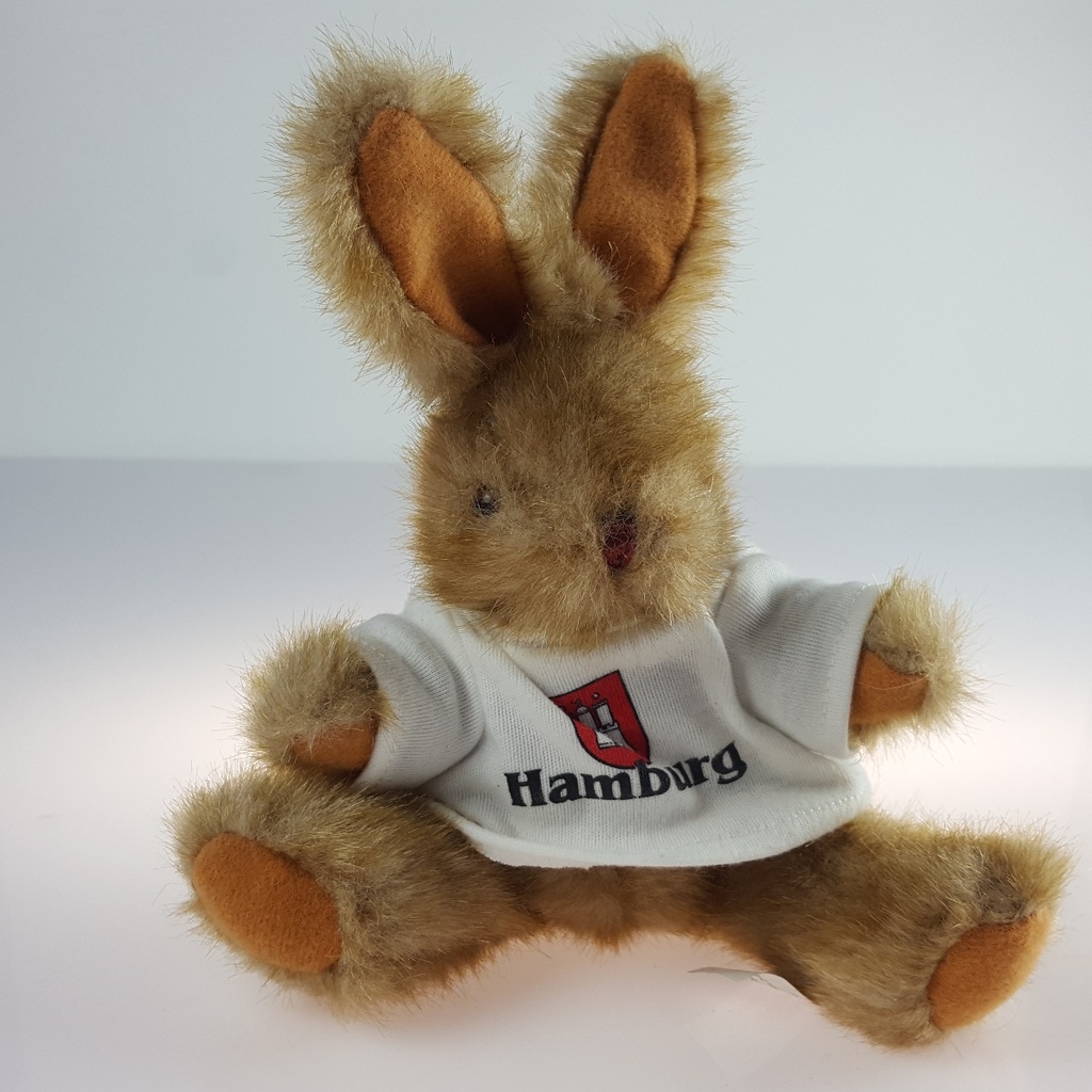 [458164391] Schneider Hase Kuscheltier Stofftier T-Shirt Hamburg Wappen Souvenir H 24,8 cm Bild 3