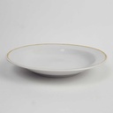 [2119166] 6er Set Suppenteller Goldrand 22,6 cm Bavaria Weiß gebraucht - gut Bild 4