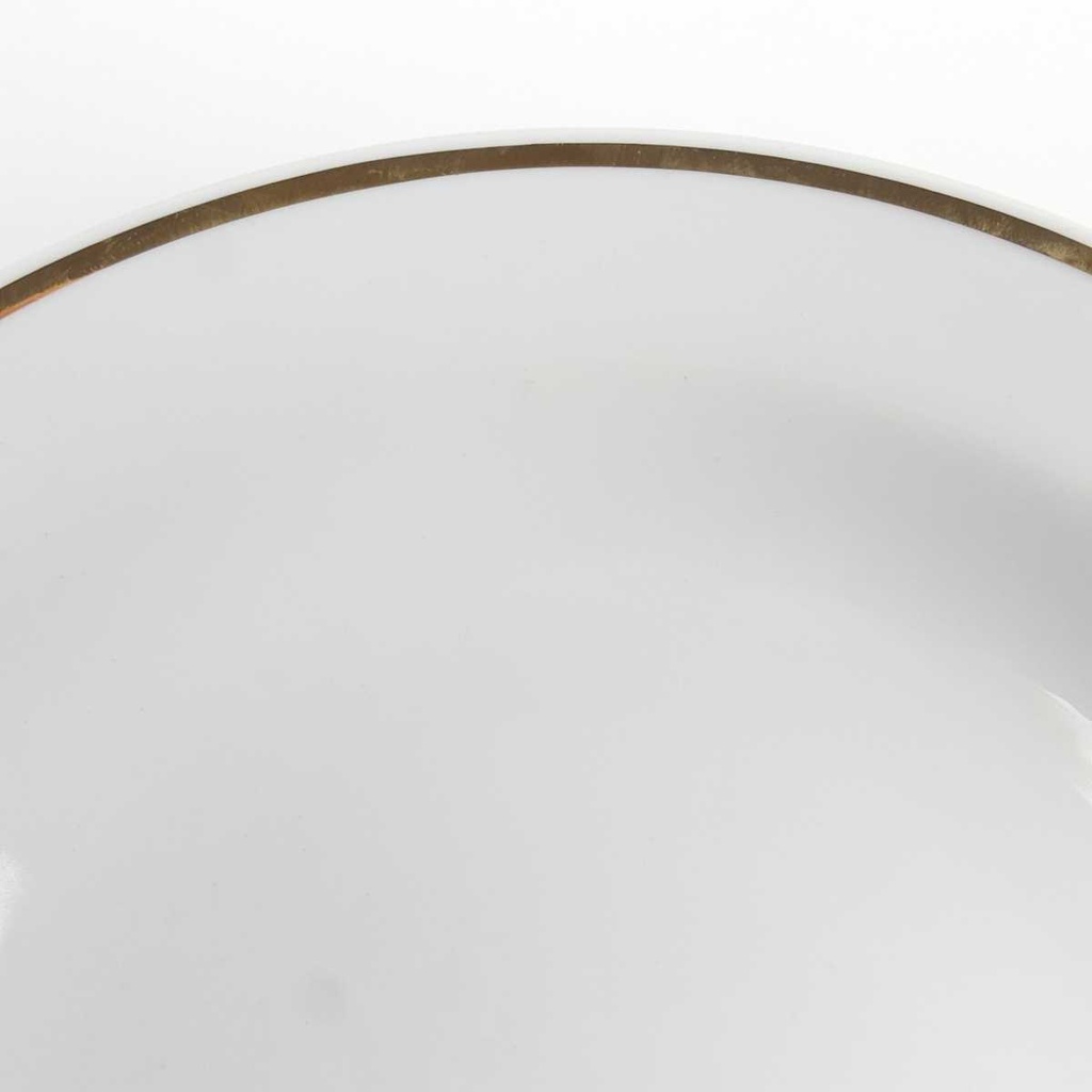 [2119166] 6er Set Suppenteller Goldrand 22,6 cm Bavaria Weiß gebraucht - gut Bild 5