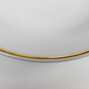 [2119166] 6er Set Suppenteller Goldrand 22,6 cm Bavaria Weiß gebraucht - gut Bild 6