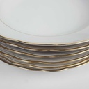[2119167] 6er Set Suppenteller Goldrand 24,1 cm Bavaria Weiß gebraucht - gut Bild 3