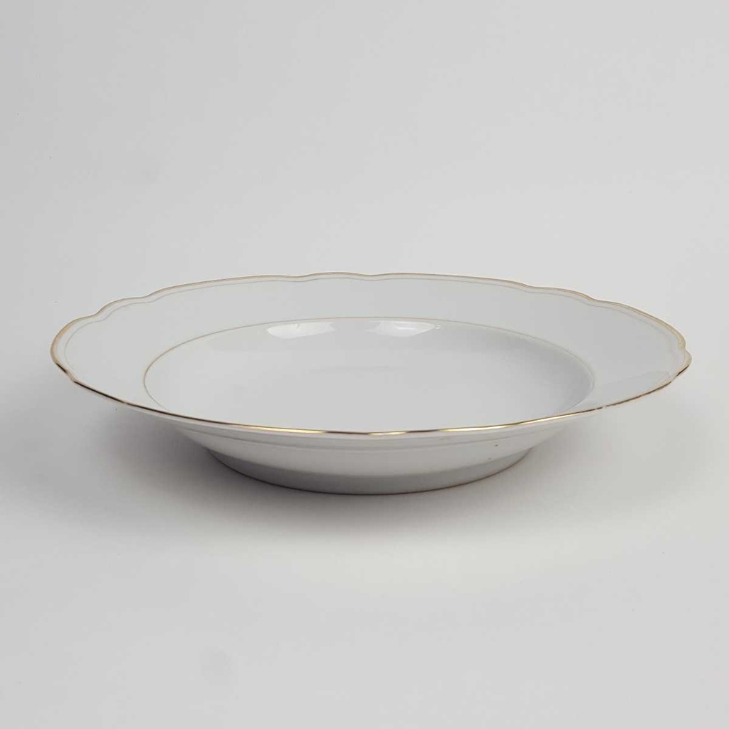 [2119167] 6er Set Suppenteller Goldrand 24,1 cm Bavaria Weiß gebraucht - gut Bild 6