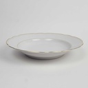 [2119167] 6er Set Suppenteller Goldrand 24,1 cm Bavaria Weiß gebraucht - gut Bild 6