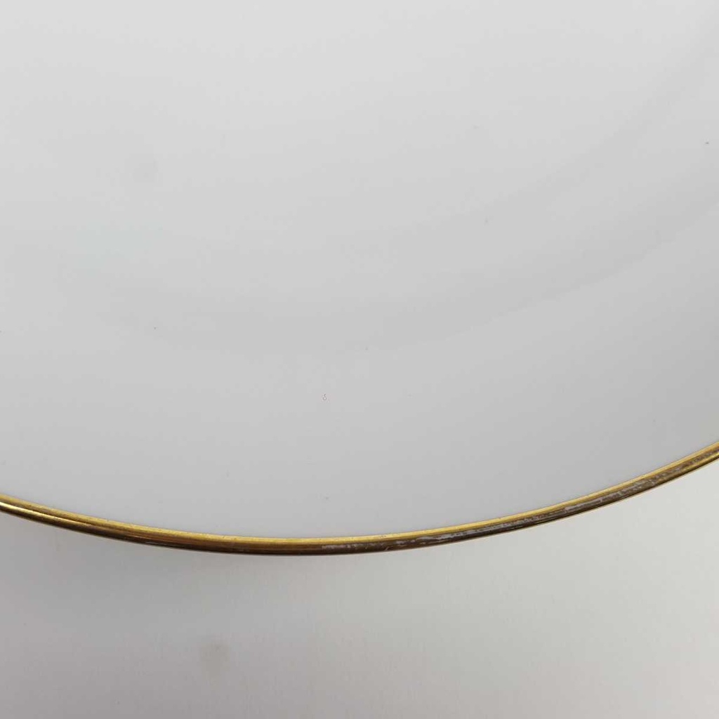 [458164395] Speiseteller Essteller Goldrand 24 cm Seltmann Weiden Weiß gebraucht - gut Bild 5