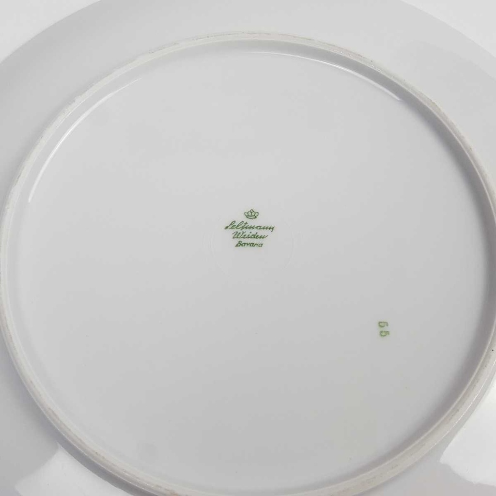 [458164395] Speiseteller Essteller Goldrand 24 cm Seltmann Weiden Weiß gebraucht - gut Bild 6