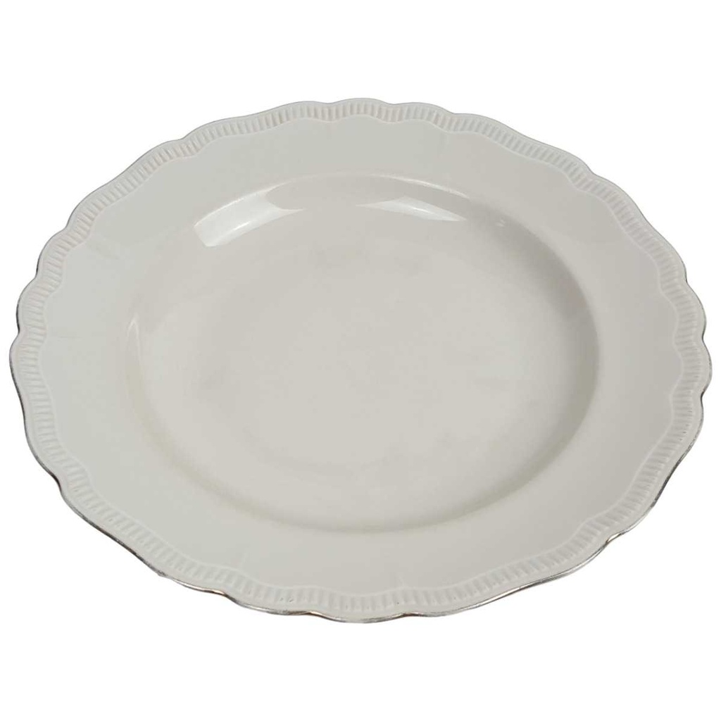 [458164396] Suppenteller Goldrand 24,5 cm PMR Jaeger & Co Bavaria elfenbein gebraucht - akzeptabel Bild 2