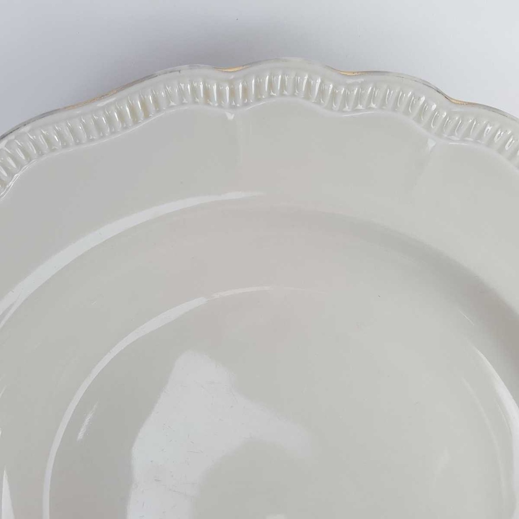 [458164396] Suppenteller Goldrand 24,5 cm PMR Jaeger & Co Bavaria elfenbein gebraucht - akzeptabel Bild 4