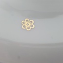 [458164407] Speiseteller Goldrand Golddekor ohne Stempel 24,2 cm Blumen Elfenbein gebraucht - gut Bild 5