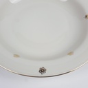 [458164408] Suppenteller Goldrand Golddekor ohne Stempel 22,7 cm Blumen Elfenbein gebraucht - gut Bild 3
