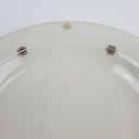 [458164408] Suppenteller Goldrand Golddekor ohne Stempel 22,7 cm Blumen Elfenbein gebraucht - gut Bild 4