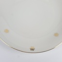 [458164442] Kuchenteller Dessertteller Goldrand Golddekor ohne Stempel 19,4 cm Blumen Elfenbein gebraucht - gut Bild 3