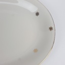 [458164445] Porzellan Blumen Golddekor Goldrand elfenbein Servierplatte Fleischplatte 36,2 cmx22,7 cm Bild 4