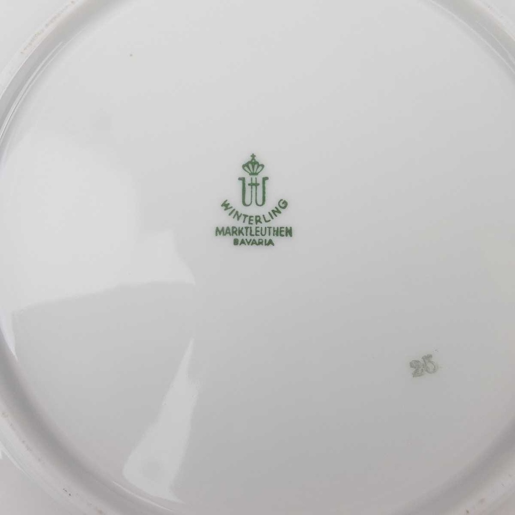 [458164457] Kuchenteller Dessertteller Goldrand 19,7 cm Winterling Marktleuthen Elfenbein Bavaria gebraucht - gut Bild 5
