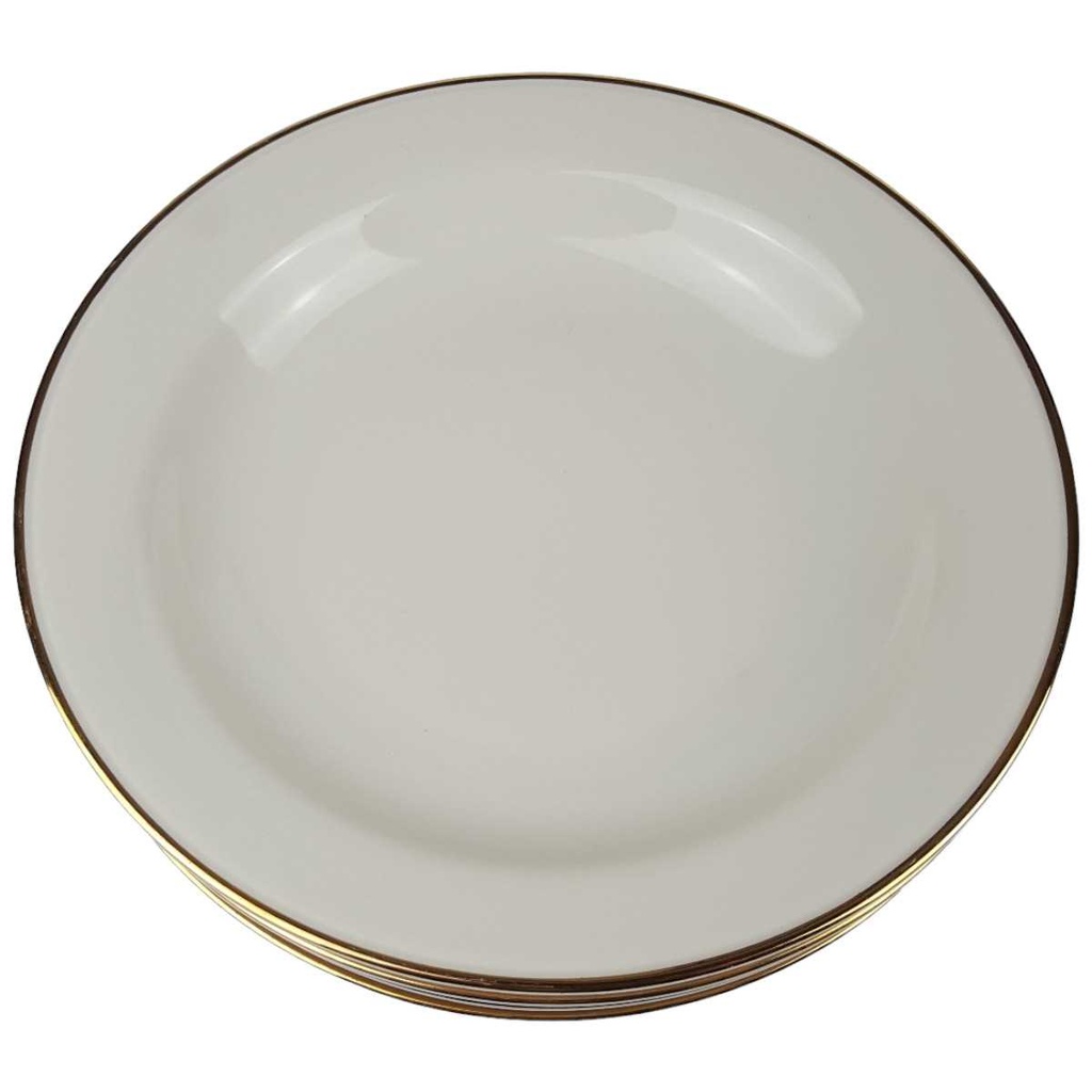 [2119169] 6er Set Suppenteller Goldrand 22,9 cm Winterling Röslau elfenbein Beige gebraucht - gut Bild 2