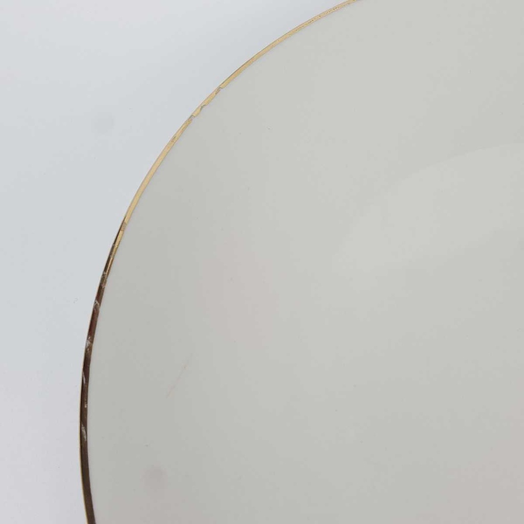 [458164461] Speiseteller Essteller Goldrand 23,7 cm Bareuther elfenbein 44 Beige Bavaria gebraucht - gut Bild 4