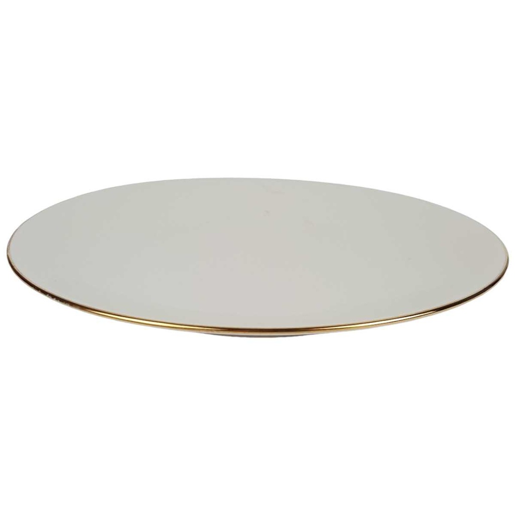[458164462] Speiseteller Essteller Goldrand 24 cm Bareuther elfenbein Beige Bavaria gebraucht - gut Bild 2