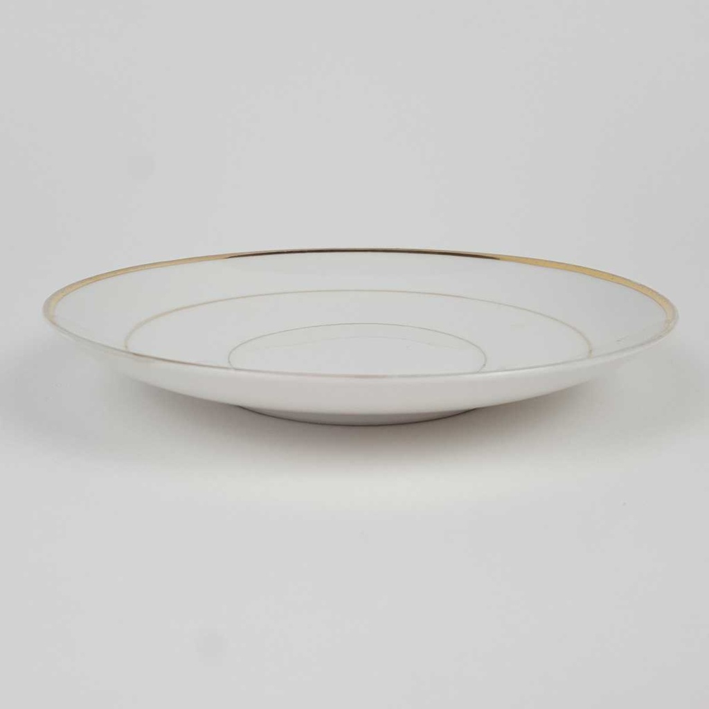 [2119170] 5er Set Untertasse Goldrand 14,1 cm Mitterteich Form 14004 Weiß Bavaria gebraucht - akzeptabel Bild 5