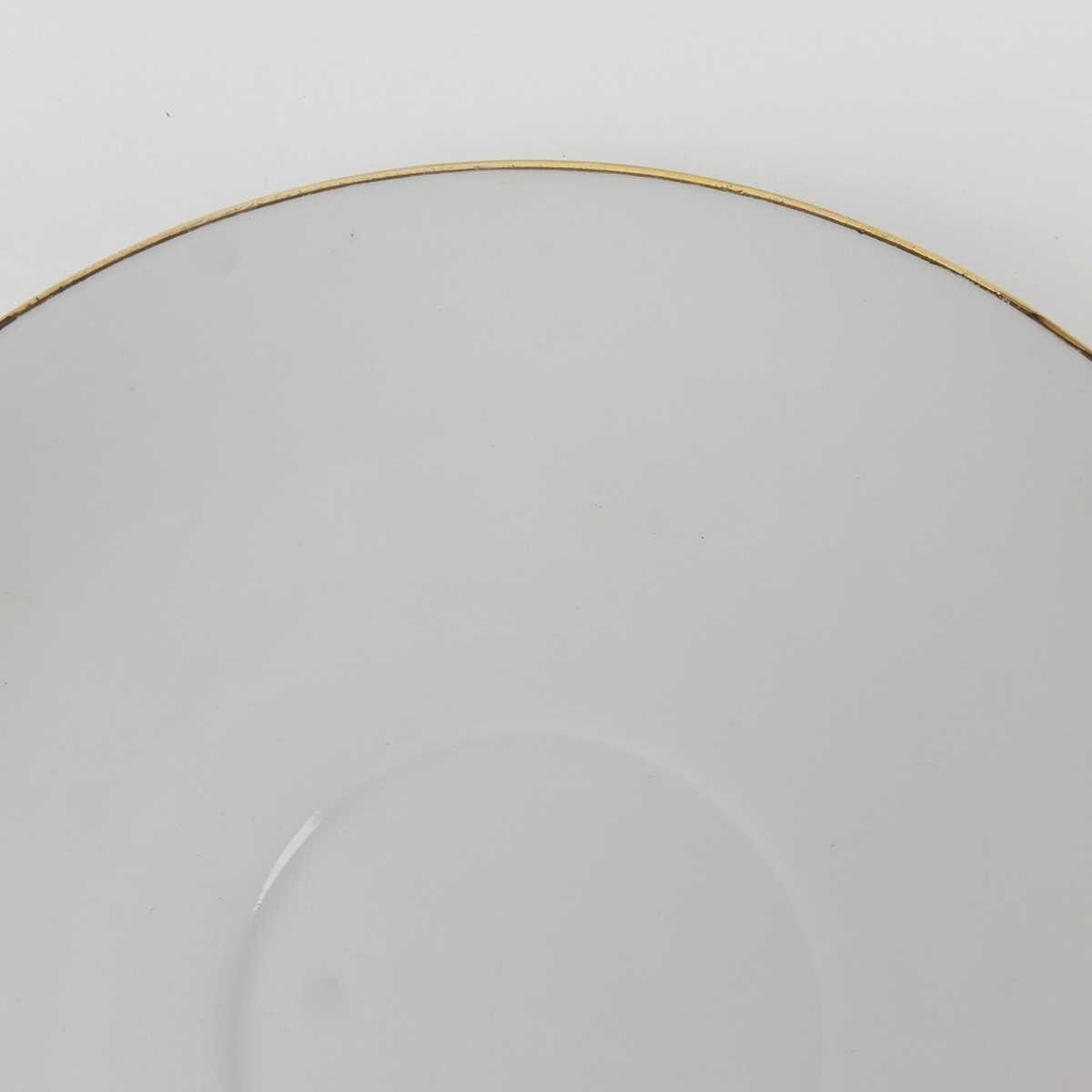 [458164464] Untertasse Goldrand 14,2 cm Seltmann Weiden Weiß gebraucht - akzeptabel Bild 3