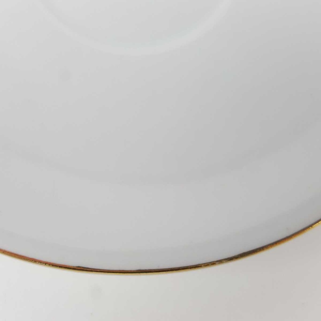 [458164464] Untertasse Goldrand 14,2 cm Seltmann Weiden Weiß gebraucht - akzeptabel Bild 4