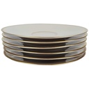 [2119171] 6er Set Untertasse Goldrand 14,9 cm Seltmann Weiden Zeh Scherzer Vohenstrauß Elfenbein Beige gebraucht - gut Bild 2
