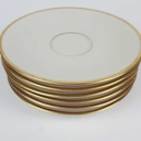 [2119171] 6er Set Untertasse Goldrand 14,9 cm Seltmann Weiden Zeh Scherzer Vohenstrauß Elfenbein Beige gebraucht - gut Bild 3