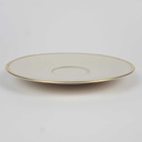 [2119171] 6er Set Untertasse Goldrand 14,9 cm Seltmann Weiden Zeh Scherzer Vohenstrauß Elfenbein Beige gebraucht - gut Bild 4