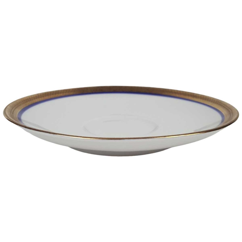 [458164474] Untertasse Goldrand 14,2 cm Winterling Kirchenlamitz Kobalt gebraucht - gut Bild 2