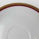 [458164476] Untertasse Goldrand 14,8 cm Mitterteich Rot Relief Bavaria gebraucht - gut Bild 3