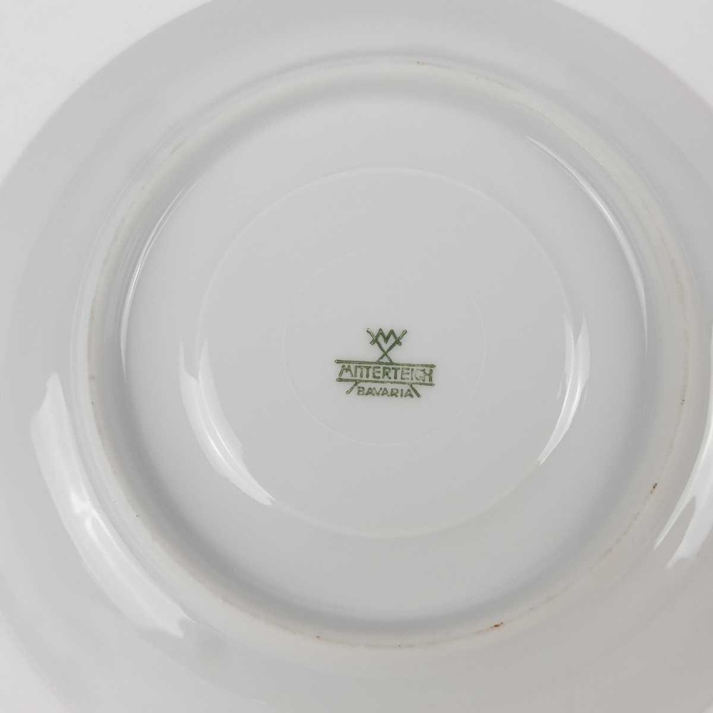 [458164476] Untertasse Goldrand 14,8 cm Mitterteich Rot Relief Bavaria gebraucht - gut Bild 5