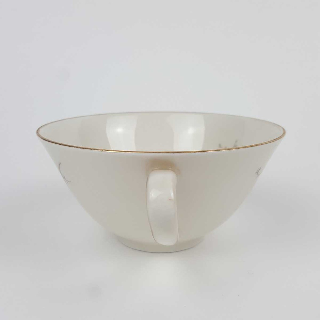 [458164480] Teetasse Goldrand Eschenbach Gräser altweiß gebraucht - gut Bild 4
