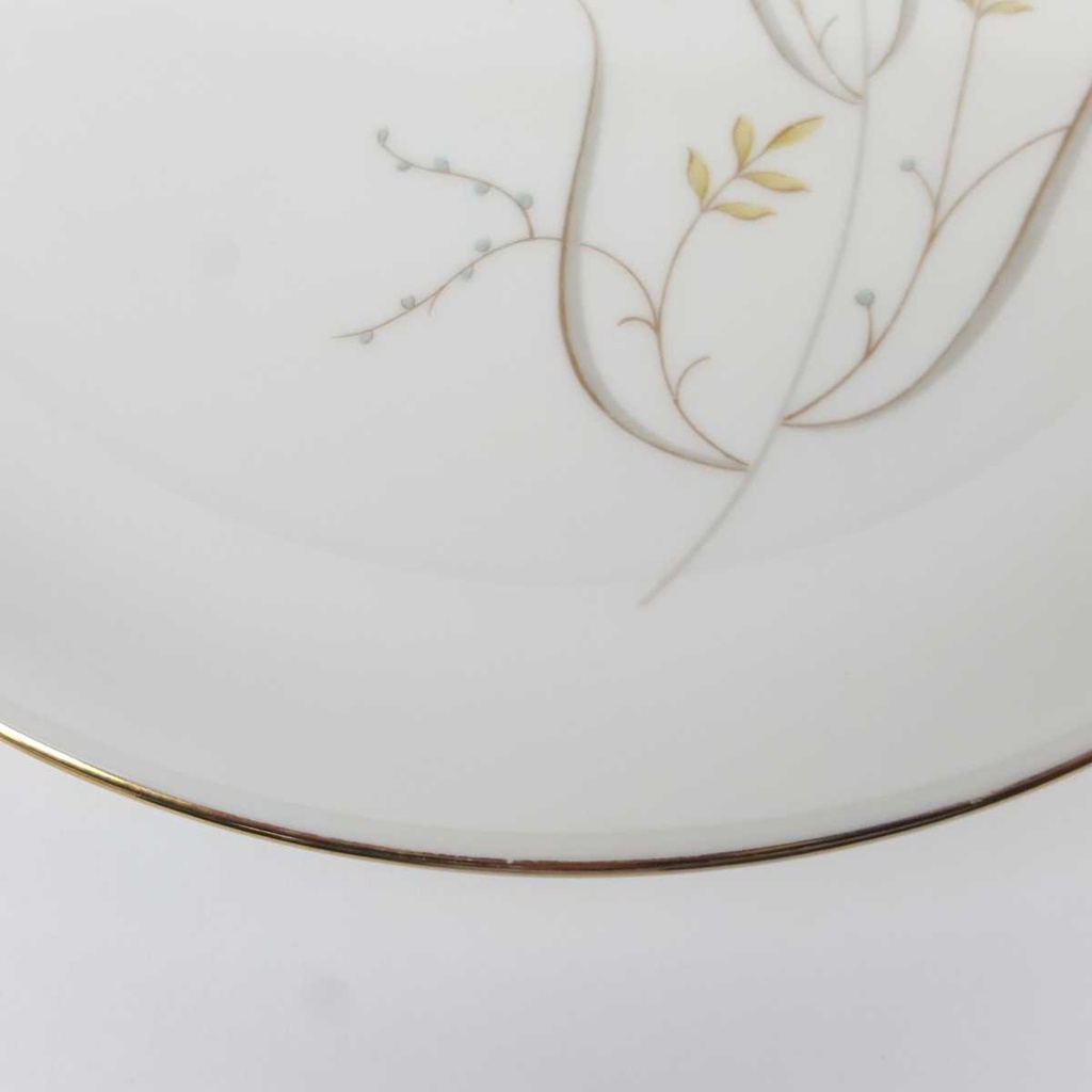 [458164481] Kuchenteller Dessertteller Goldrand 19,4 cm Eschenbach Gräser altweiß gebraucht - gut Bild 4
