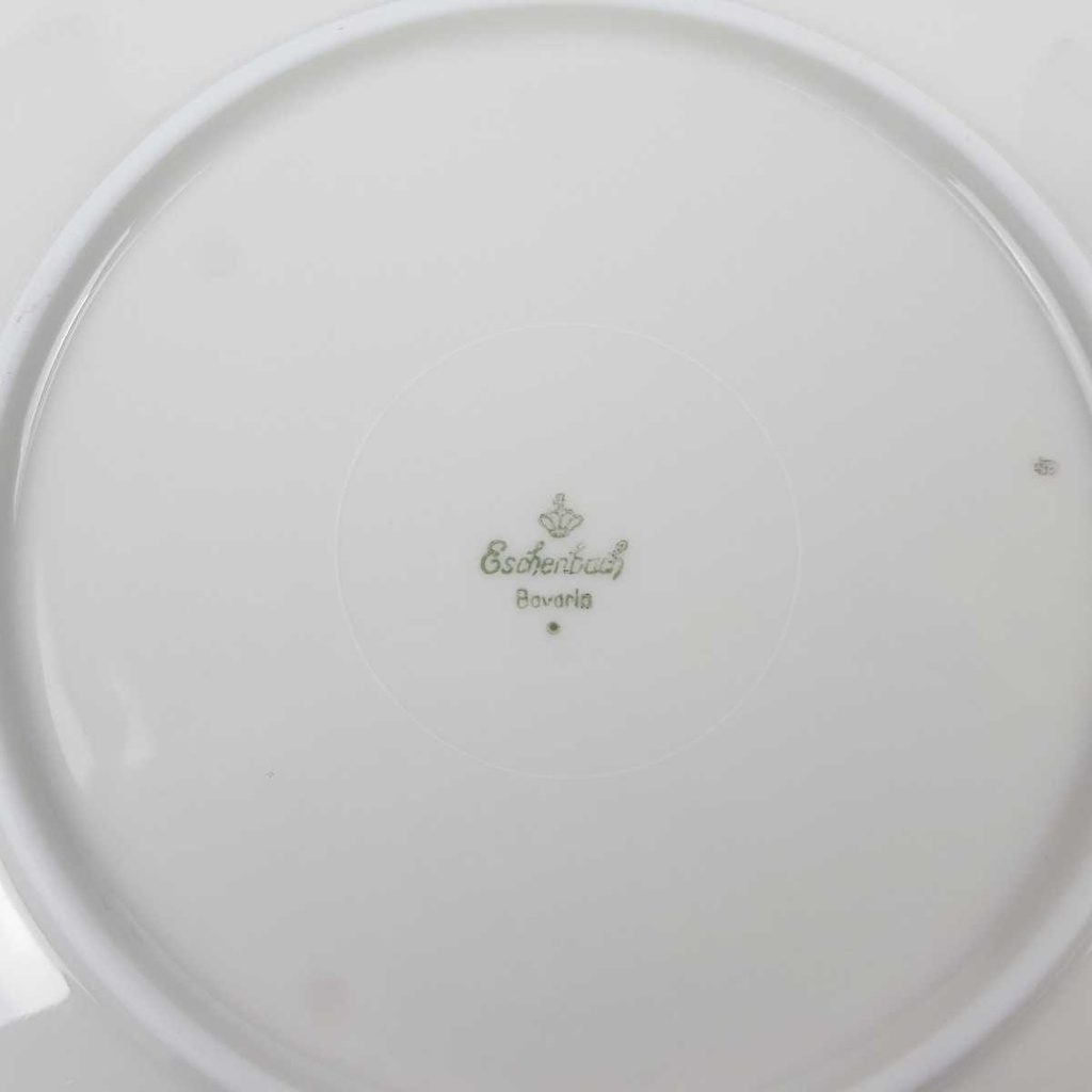 [458164481] Kuchenteller Dessertteller Goldrand 19,4 cm Eschenbach Gräser altweiß gebraucht - gut Bild 5