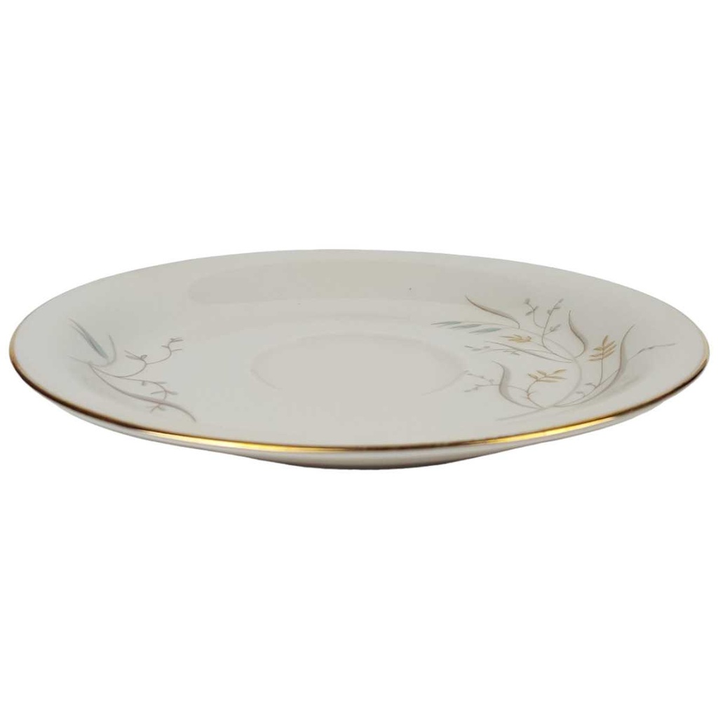 [458164482] Untertasse Goldrand 15 cm Eschenbach Gräser altweiß gebraucht - gut Bild 2