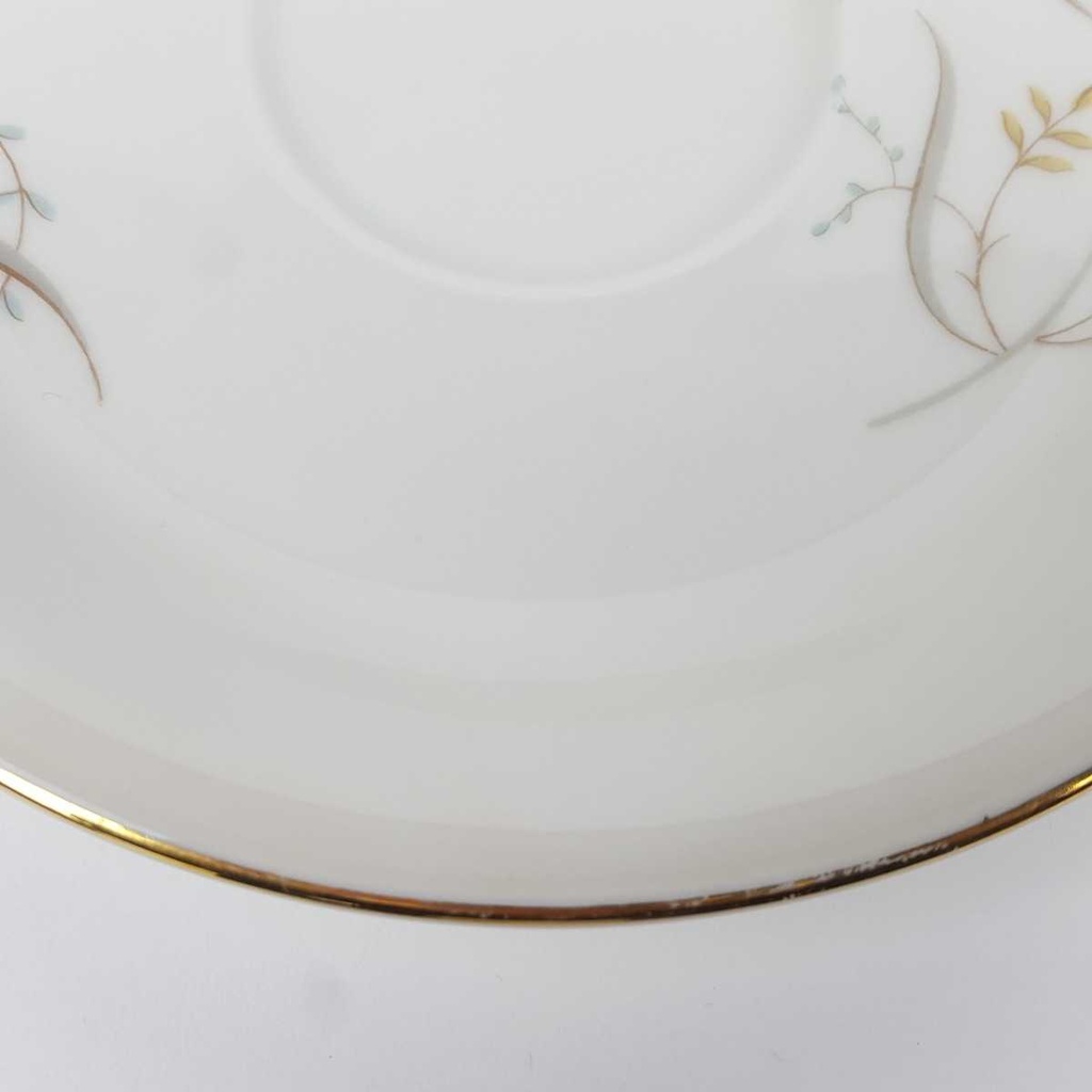 [458164482] Untertasse Goldrand 15 cm Eschenbach Gräser altweiß gebraucht - gut Bild 4