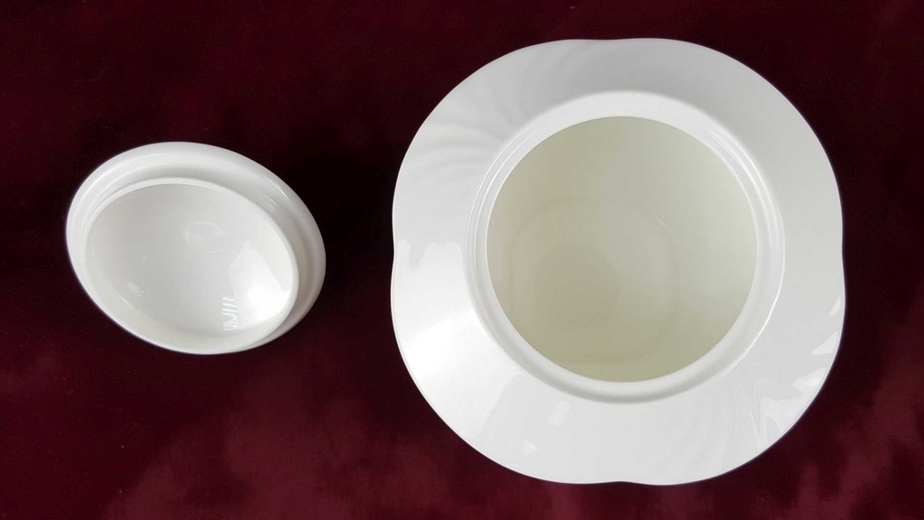 [45816455] Zuckerdose Villeroy & Boch Arco Weiß Bone China gebraucht - gut Bild 5