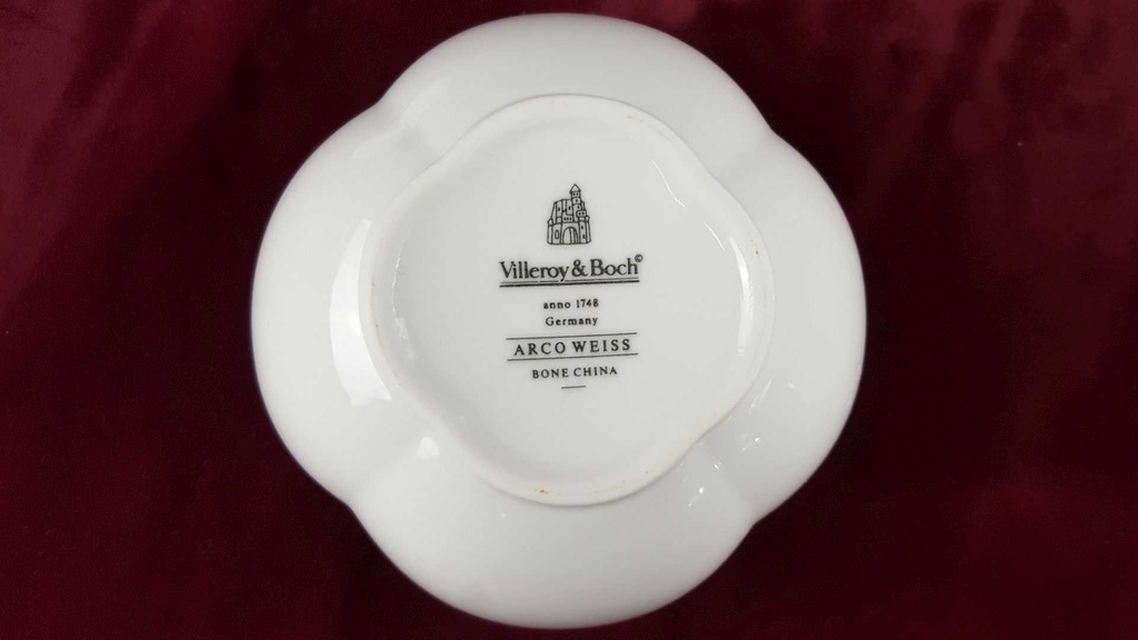 [45816455] Zuckerdose Villeroy & Boch Arco Weiß Bone China gebraucht - gut Bild 7